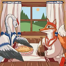 Картина за номерами ART CRAFT Лисичка та журавель 40x40 см Різнокольоровий (PM-194-K-1129)