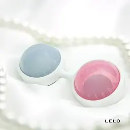 Вагінальні кульки Lelo Luna Beads Mini 3 см рожеві з блакитним - мініатюра 5