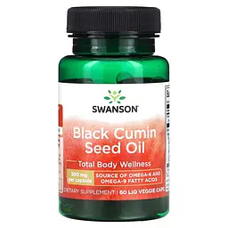 Олія Насіння Чорного Кмину Black Cumin Seed Oil 500 мг - 60 капсул Swanson