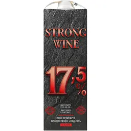 Вино Strong Wine Південне червоне ординарне міцне 17.5% 1 л - мініатюра 2