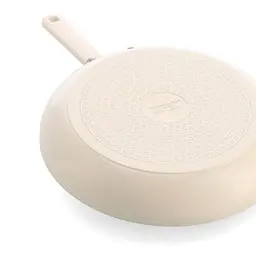 Сковорода KitchenAid АС, 28 см, з керамічним покриттям, кремовий - мініатюра 3