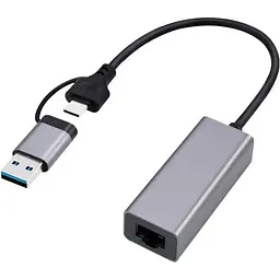 Мережевий адаптер Cablexpert A-USB3AC-LAN-01 з USB Type-A/C на Gigabit Ethernet (A-USB3AC-LAN-01)