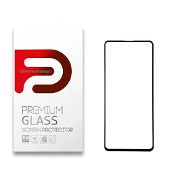 Захисне скло для Samsung Galaxy M31s (M317), Full Glue, 2.5D, на весь екран, глянцеве, загартоване 9H, повне проклеювання по всій поверхні, з чорною рамкою, протиударне, ArmorStandart (ARM57204)