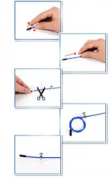 Скакалка EasyFit Speed Cable Rope 3 м зі сталевим тросом, зелена - мініатюра 2