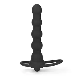 Насадка для подвійного проникнення - Anal Indulgence Collection Vibrating Rock Balled Double Prober - мініатюра 5