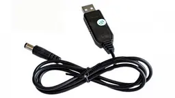 Кабель USB to DC 5.5x2.1 підвищує напругу 5V to 12 V 1.5 A WX-SYX-01012 1m