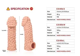Насадка на член Kokos Cock Sleeve CS 004, L - мініатюра 6