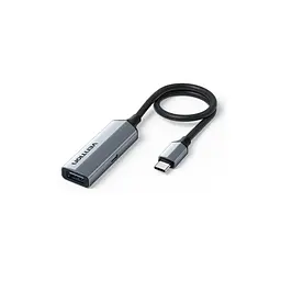 Концентратор Vention USB-C M to USB 3.2 AF + USB-C F PD 100W 10Gbps 0,15m gray (CCAHB)