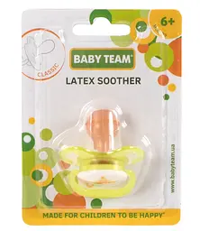 Пустушка латексна класична Baby Team, 6+, салатовий (3222) - мініатюра 3