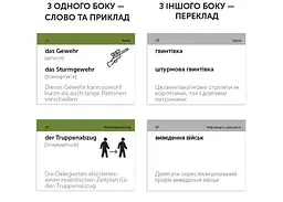 Настільна гра English Student Картки для вивчення німецької мови English Student Militar (укр.) (591226006) - мініатюра 2