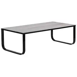 Журнальний столик Art Metal Furniture Oregon чорний/скло дуб шервуд (545131)