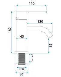 Змішувач для умивальника Rea Foster низький nickel brushed REA-B6323 - мініатюра 6