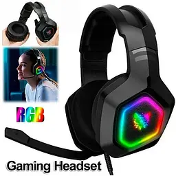 Ігрові навушники Onikuma K10 Gaming with LED з підсвіткою чорні - мініатюра 7
