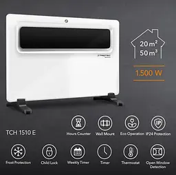 Конвектор Trotec TCH 1510 E підлоговий / настінний 1500 Вт, площа обігріву 20 кв.м., білий (1410000529) - мініатюра 3