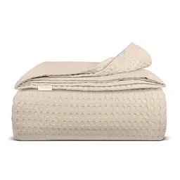 Плед-покривало Cosas Waffle Weave Biscuit 75х95 см (Blanket_07Biscuit_WaffleWeave_75x95)
