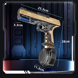 Водяний пістолет DK Water Gun 66-35 Transparent/Gold [138759] - мініатюра 2
