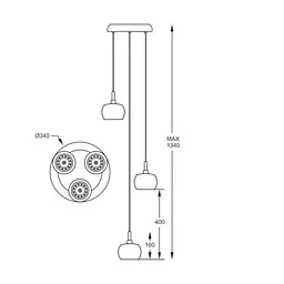 Світильник Zuma Line CRYSTAL PENDANT LAMP P0076-03M-B5FZ - мініатюра 3