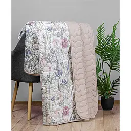 Покривало стьобане Home Line Польові квіти 160x210 см рожеве (195575) - мініатюра 2