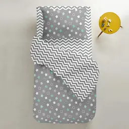 Підковдра дитяча Cosas Grey Stars 110х140 см сіра (StarZig_ZigGrey_140q) - мініатюра 4