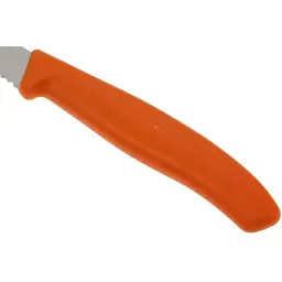 Ніж Victorinox серрейторне лезо 8.5 см нержавіюча сталь універсальний помаранчевий - мініатюра 3