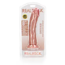 Фалоімітатор RealRock Curved Realistic, 20.5 см (тілесний) - мініатюра 5