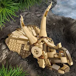 Конструктор LEGO Jurassic World Скам'янілості динозаврів: череп трицератопса 468 деталей (76969) - мініатюра 6