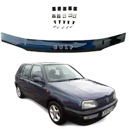 Дефлектор капота мухобійка Volkswagen Golf III 1991-1997 Voron Glass