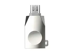 Адаптер Hoco USB OTG microUSB UA10 Silver (6957531070283)
