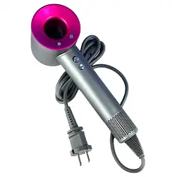 Фен для волосся No brand Super hair Dryer 1600 Вт Сіро-рожевий (2104619555)