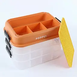 Багатофункціональний ящик Poppe Блокбокс Оранж для зберігання іграшок 3 секції (PP-007-O-3) - мініатюра 2