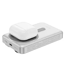 Портативний ЗП Power Bank Wiwu Wi-P056 22.5W+PD20W з БЗП+iWatch with cable 10000 mAh Silver - мініатюра 5