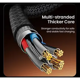 Кабель Toocki ігровий U-подібний 180 USB Type-C to Type-C 100W кутовий з швидкою зарядкою 20V - мініатюра 3