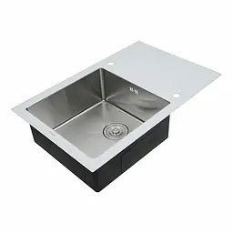 Кухонна мийка Platinum Handmade White Glass 780x510x200, Білий - мініатюра 3