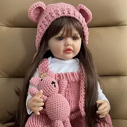 Реалістична Кукла Реборн 55 см повністю вінілова Doll Reborn Baby К0100202 - мініатюра 7