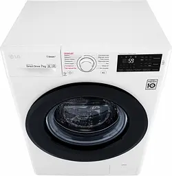 Пральна машина LG з фронтальним завантаженням F2J5HS9W, 7кг, 1200, A+++, Пар, глибина 45см, Дисплей, Інвертор, Білий (F2J5HS9W) - мініатюра 9