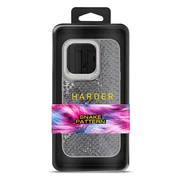 Кожаный чехол для Apple iPhone 15 Pro, Harder Snake Pattern, серый, термополиуретан ТПУ + экокожа с текстурой змеиной кожи, панель, защита корпуса, противоударный, микрофибра, рамка вокруг камеры, защита всего корпуса, (ARM76798) - мініатюра 3