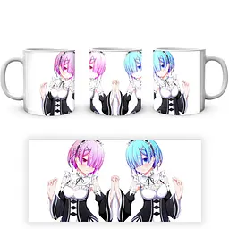 Кухоль GeekLand Re:Zero. Життя з нуля в альтернативному світі Рем та Рам Тримаються за руки RZ.02.358 330 мл різнобарвний - мініатюра 3