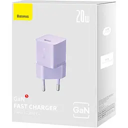Мережевий зарядний пристрій Baseus GaN5 Fast Charger Xiaomini 1C 20W EU CCGN050105 Purple - мініатюра 4