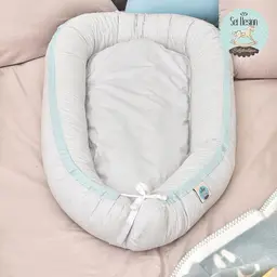 Кокон позиціонер для новонароджених Sei Design 88х60х12 см + подушка сірий (8-35420) - мініатюра 6