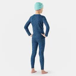 Кофта дитяча Smartwool Kids Classic Thermal Merino Base Layer Crew Boxed L Чорний - мініатюра 3
