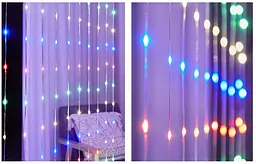 Гірлянда штора SunLamp великі краплі роси 3х2.5 метри 250 LED RGB з пультом від USB від powerban - мініатюра 2