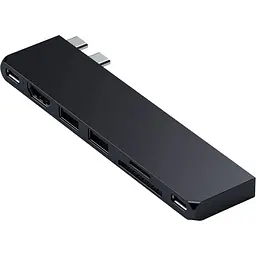 Адаптер Satechi Aluminum USB-C Pro Hub Slim Adapter Midnight (ST-HUCPHSD) - мініатюра 3