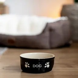 Миска для собак Nobby DOG керамічна чорно-бежева 11x4 см 130 мл 68764 - мініатюра 2