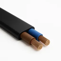 Провід ШВВП 2*1,5 "ДКЗ" Гост чорний ЄвроСтандарт негорючий (Сертифікат відповідності ГОСТУ)