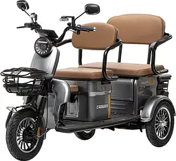 Електроскутер Триколісний 4-місний Crosser TR-4 VAGON (1000W, 72V,24Ah) Сірий