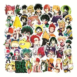 Стікерпак Моя геройська академія Набір наклейок GeekLand My Hero Academia 50 штук