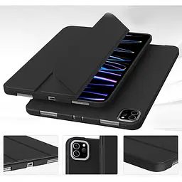 Чохол-книжка BeCover Tri Fold Soft TPU Silicone для Apple iPad Pro 11" M4 2024 Black (711744) - мініатюра 2