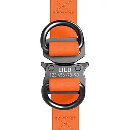 Шлея для собак Waudog Waterproof водостійка з QR паспортом, металічна пряжка-фастекс, помаранчевий - мініатюра 4