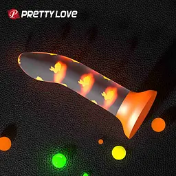 Фалоімітатор на присосці Pretty Love Magical Nightfall, що світиться у темряві - мініатюра 2