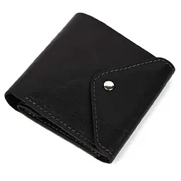 Чоловіче шкіряне портмоне чорне GRANDE PELLE 11.5х9х1.5 см acs0032098 - мініатюра 4